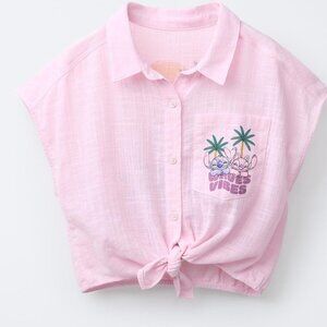 🌺 LILO & STITCH © DISNEY Tie-Front Shirt